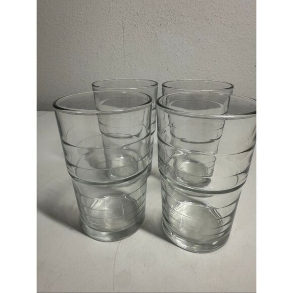 4-IKEA Svepa 10288 Stackable 4 3/4” Glass Tumblers Made in ITALY 8 Oz See Notes - Picture 4 of 12